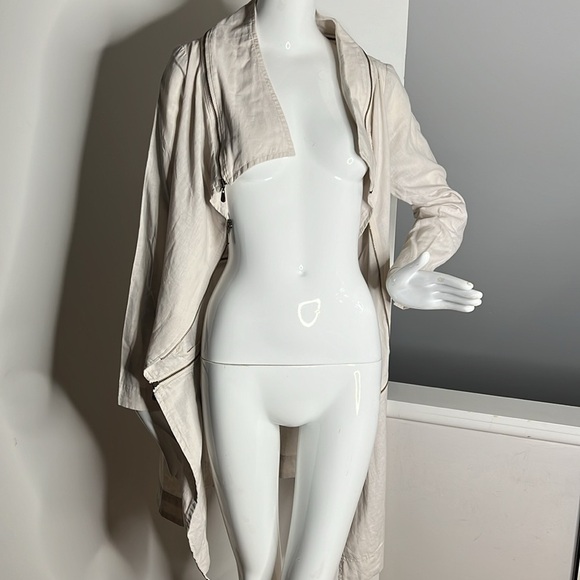 Osklen Sz P Small (Fits 4-6) Linen Cotton Geometric Jacket Dress - Picture 8 of 13